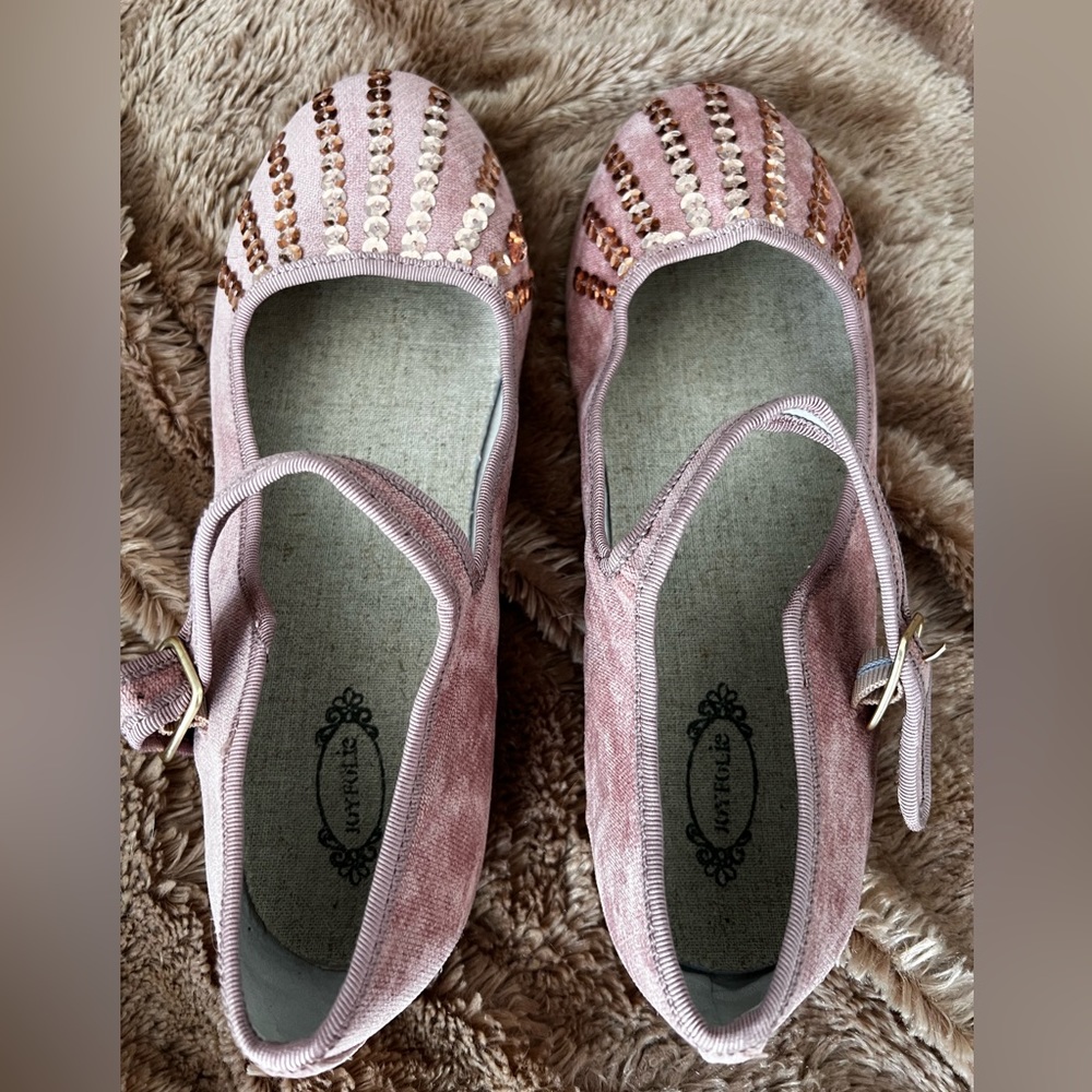 2/$20 Pink suede mary janes